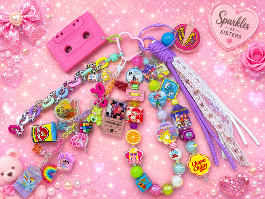 ✨ Ultimate 80s Inspired Purse Charm | Retro Cartoon & Toy Nostalgia Bag Charm | Handmade One of a Kind