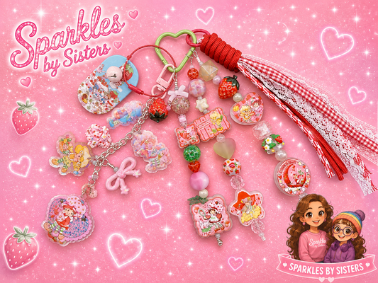Strawberry Shortcake Inspired Deluxe Purse Charm 🍓🎀