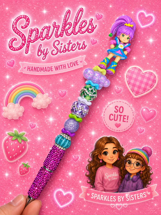 Stormy Character Beaded Pen – Handmade Custom Collectible 🌈 Brite