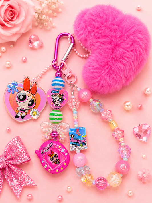 Blossom-Inspired Mini Deluxe Bag Charm | Small Powerpuff Girls Purse Charm