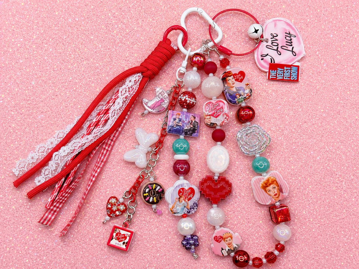 I Love Lucy-Inspired Deluxe Layered Purse Charm | Handmade Retro TV Bag Charm