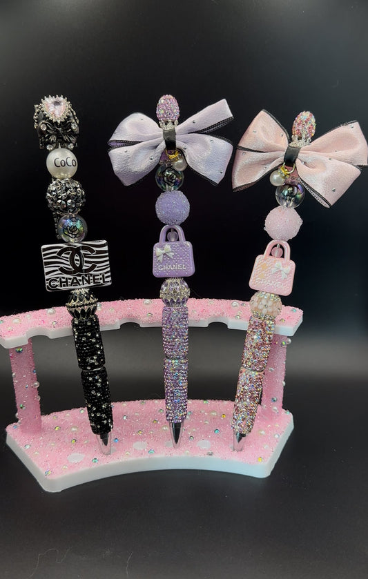 ✨ Chanel Luxury Crystal Bow Pens – Refillable (Limited Edition)